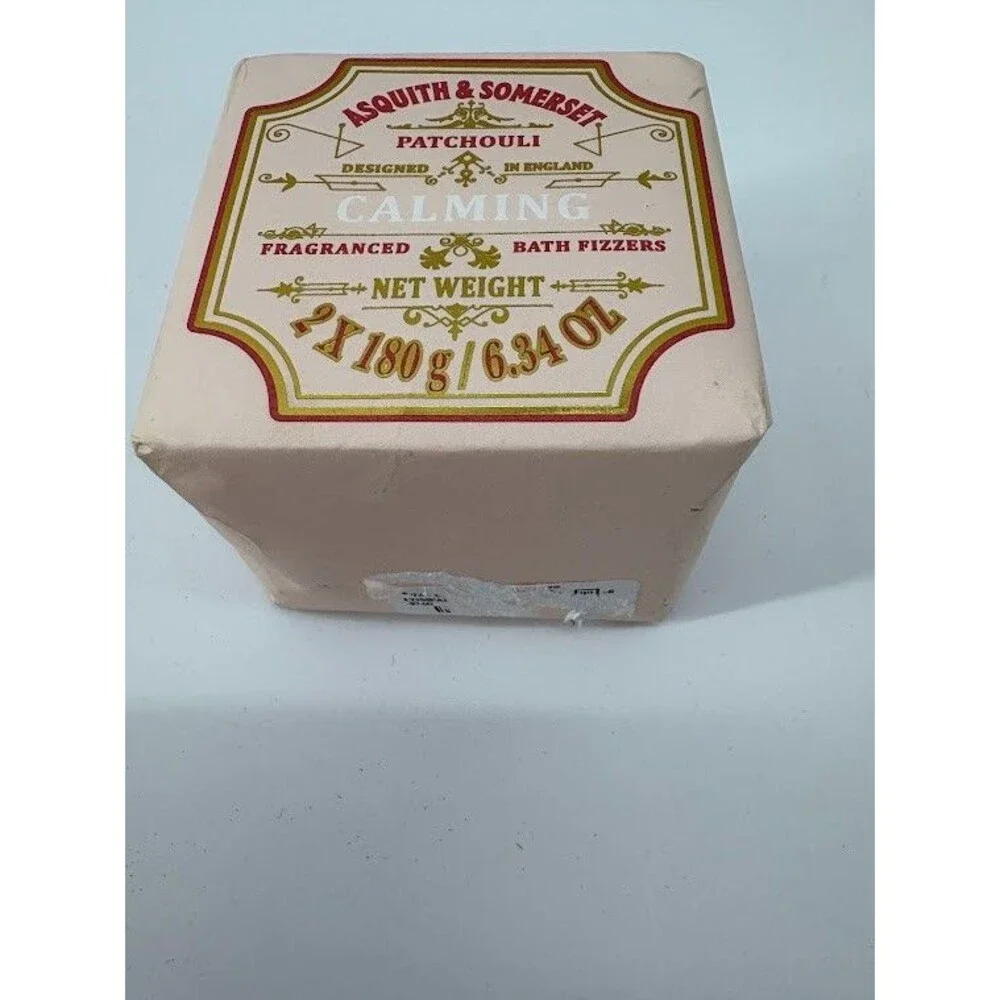 NIP Asquith & Somerset CALMING Patchouli 2x180g  Fragrance Bath Fizzers England‎